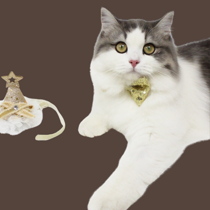 Glamour Sequins Bow Tie & Hat Set for Pets