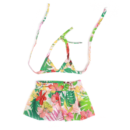 Tropical Hawaii Bikini Costume for Cats and Dogs – Adjustable Summer Skirt Set