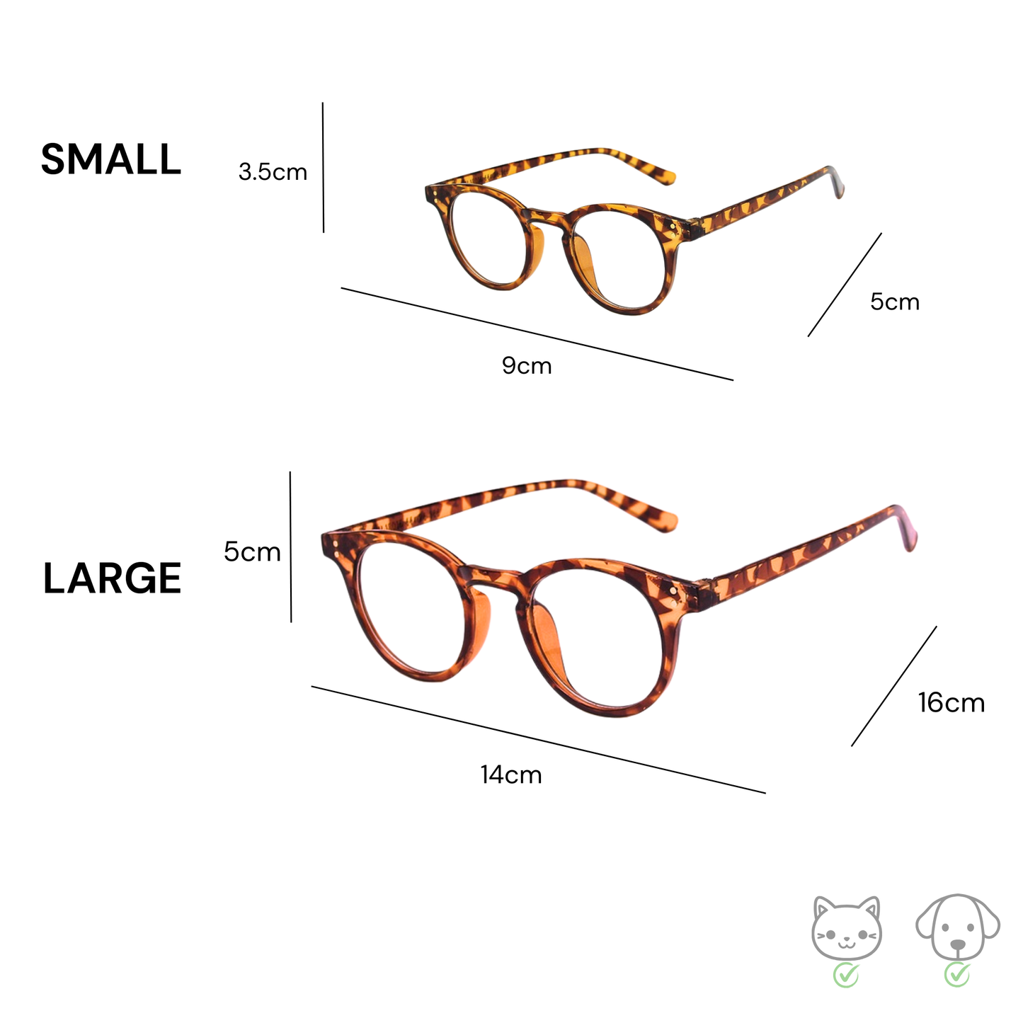 Tortoiseshell Transparent Sunglasses for Pets